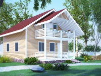 Каркасный дом 7х9 | Полутороэтажные деревянные дачные дома