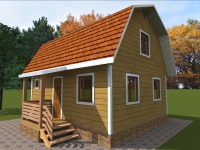 Дом из бруса 6х7 | Одноэтажные с мансардой деревянные садовые домики