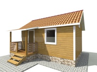 Каркасный дом 4х6 | Одноэтажные деревянные садовые домики