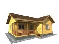 Дом из бруса 9х10 | Одноэтажные деревянные дачные дома