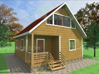 Каркасный дом 7х9 | Одноэтажные с мансардой деревянные дачные дома 7х9