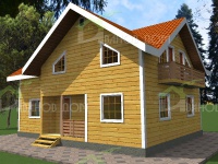 Дом из бруса 8х11 | Полутороэтажные деревянные дома и коттеджи 8х11